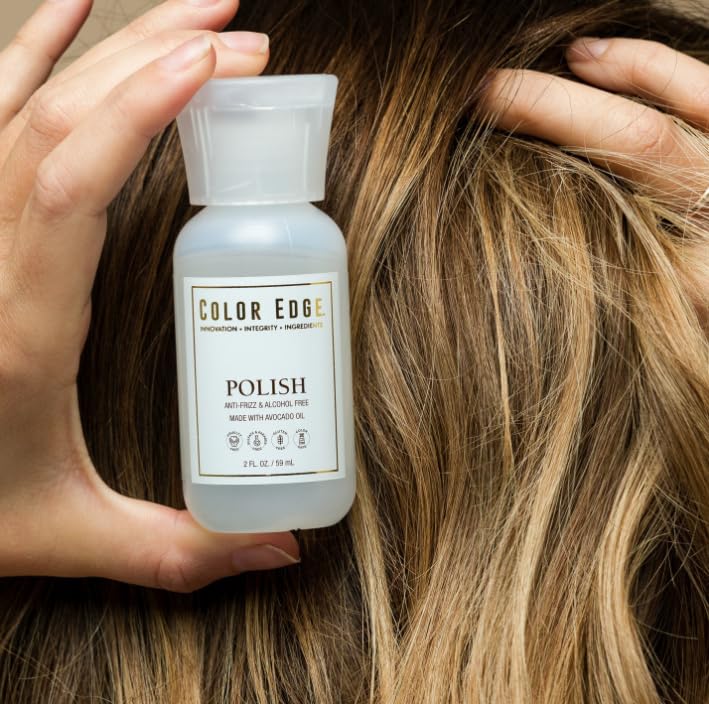 Color Edge Polish features avocado oil for moisturization and conditioning.