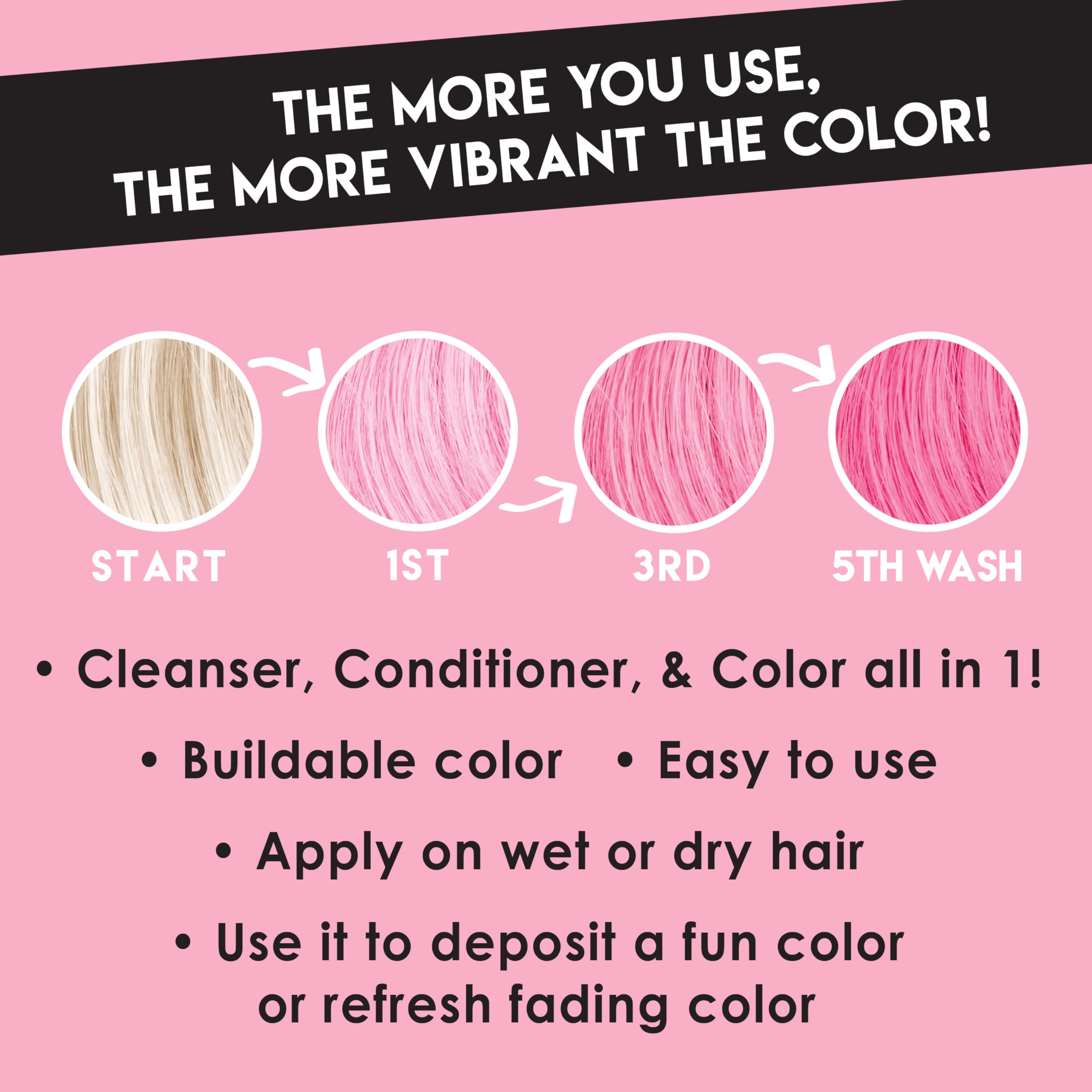 Color Lux Blush: muestra la aplicación en cabello para color gradual.