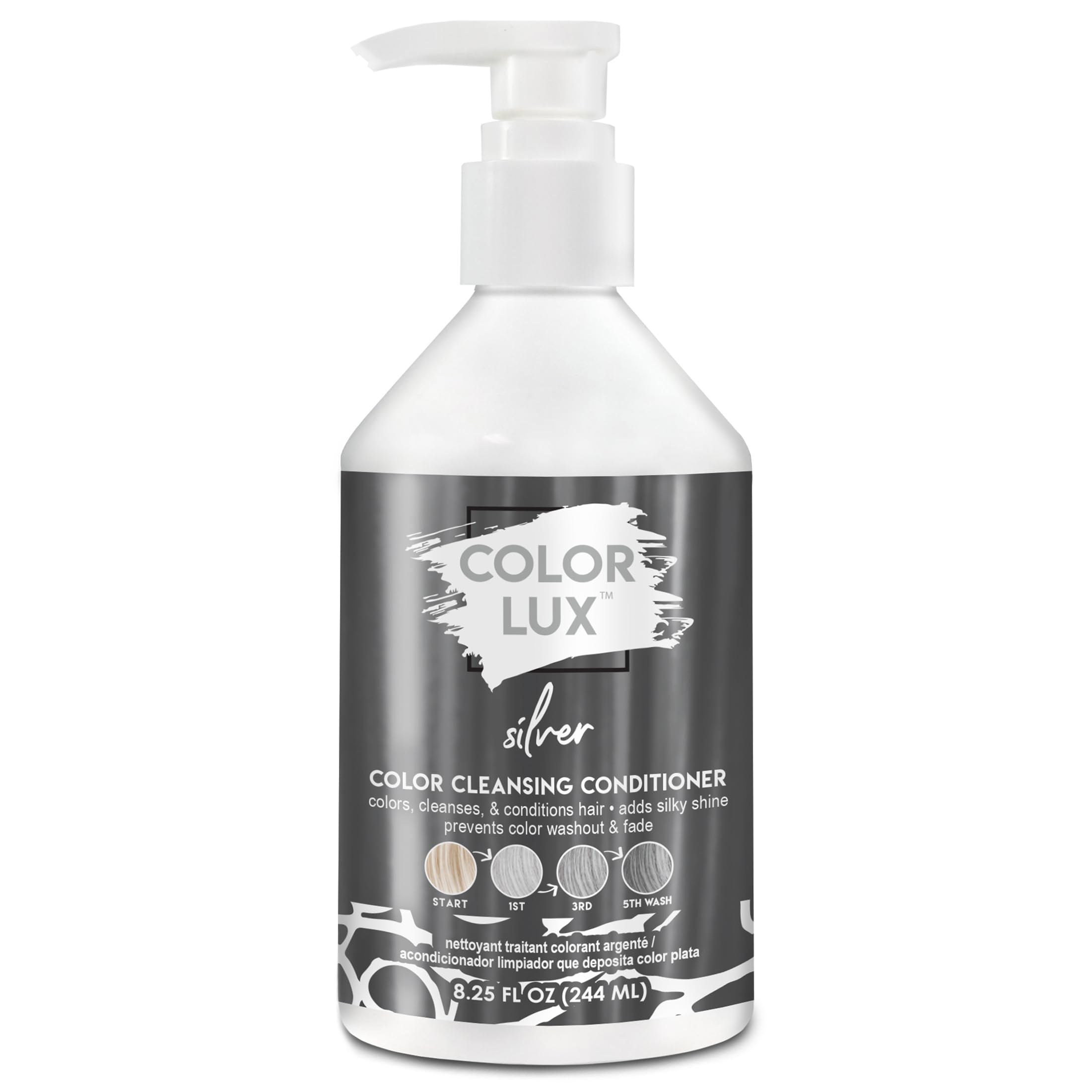 Color Lux Color Cleansing Conditioner Silver bottle deposits pigment while cleansing