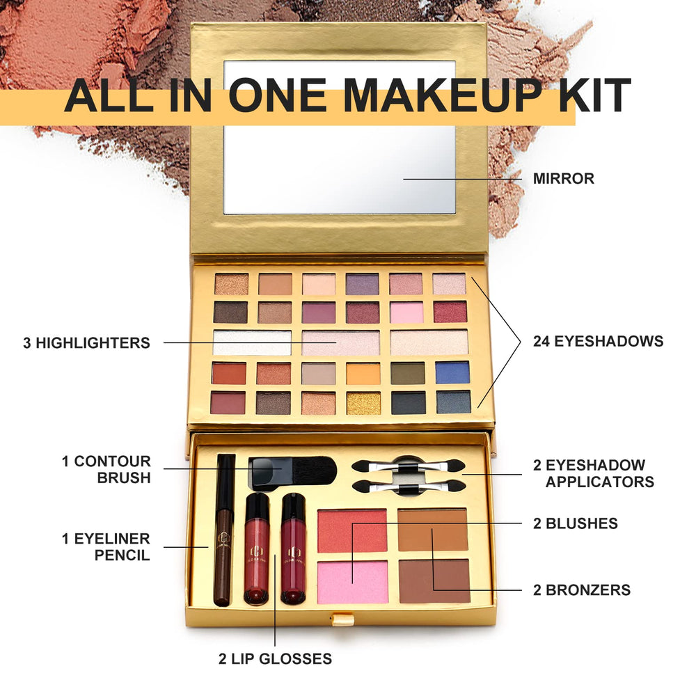Color Nymph All-in-One Makeup Kit compact case highlights travel-friendly design for on-the-go beauty.