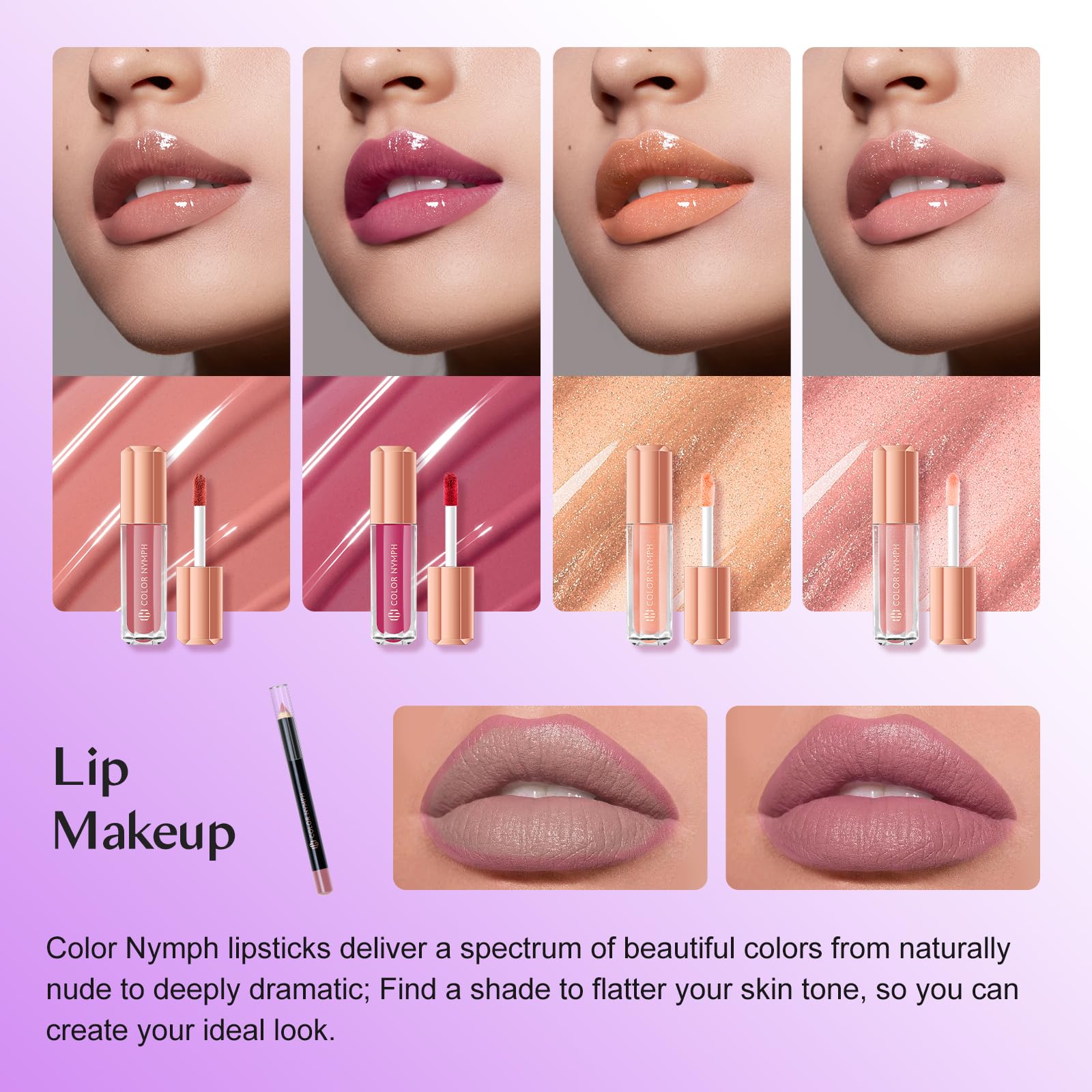 Color Nymph makeup kit eyeliner pencil defines eyes with precise, buildable line