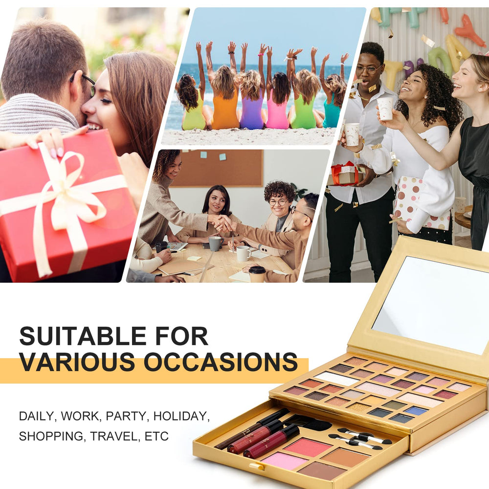 Color Nymph makeup kit inner mirror aids quick checks during travels.