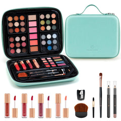 Color Nymph beginner makeup kit palette closeup showing 36 colors for versatile looks
