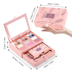 Color Nymph blush-highlighter-contour kit, flattering tones for sculpted cheeks
