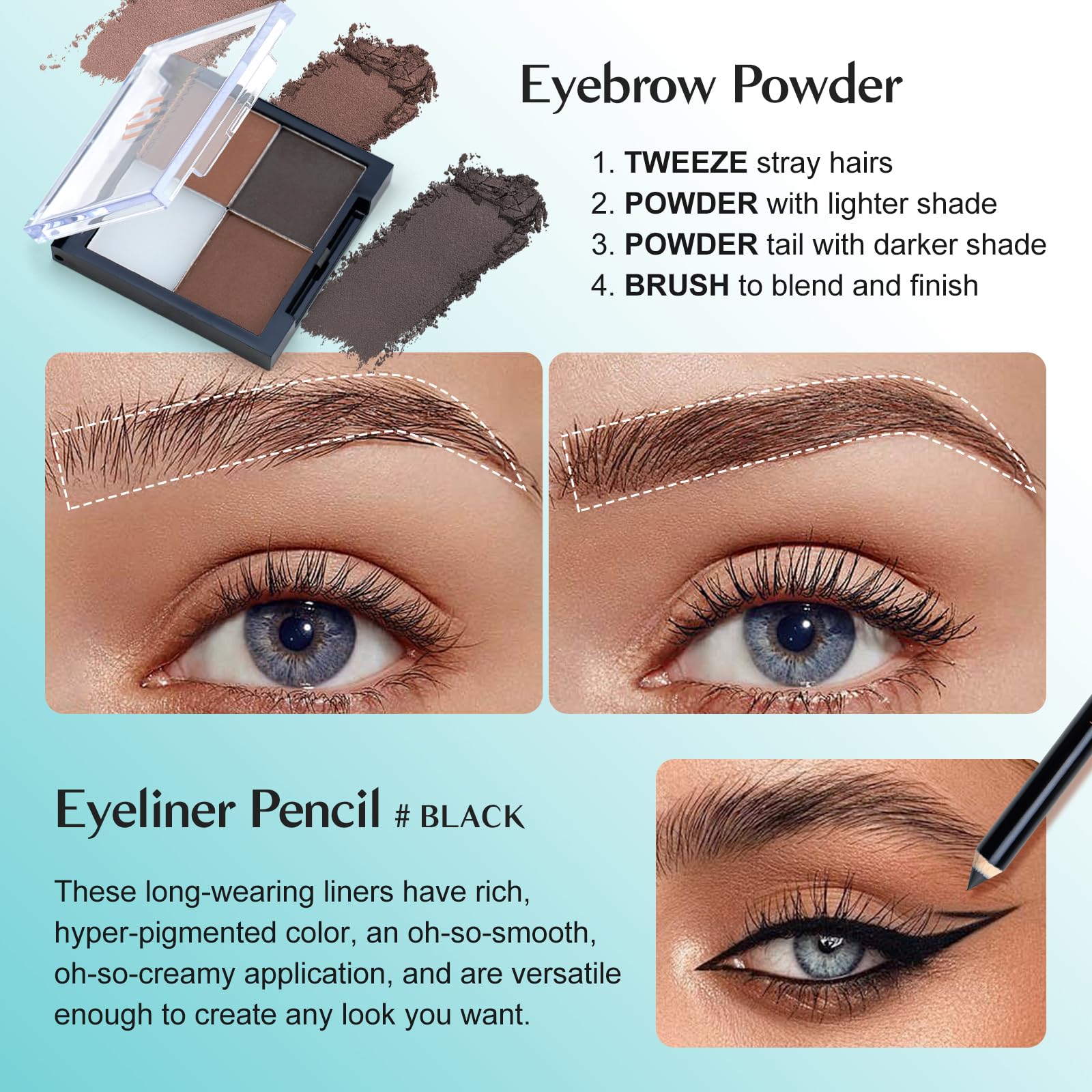 Color Nymph blush palette of four shades for natural flush and lift
