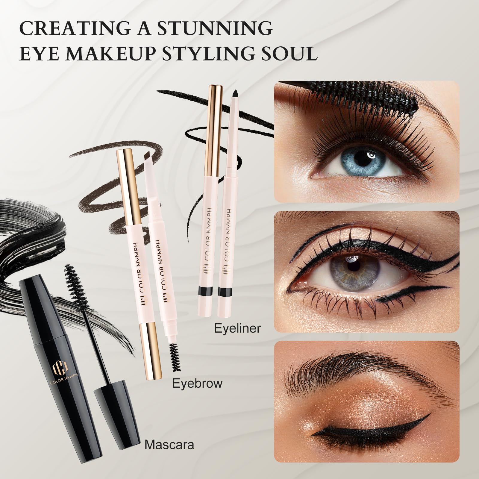 Color Nymph eyeshadow palette with multiple shades for versatile looks.