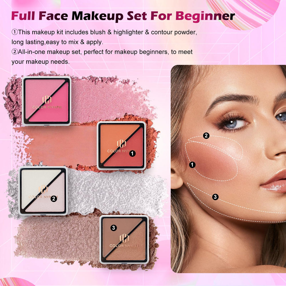 Color Nymph highlighter and contour palette provides dimension and balance
