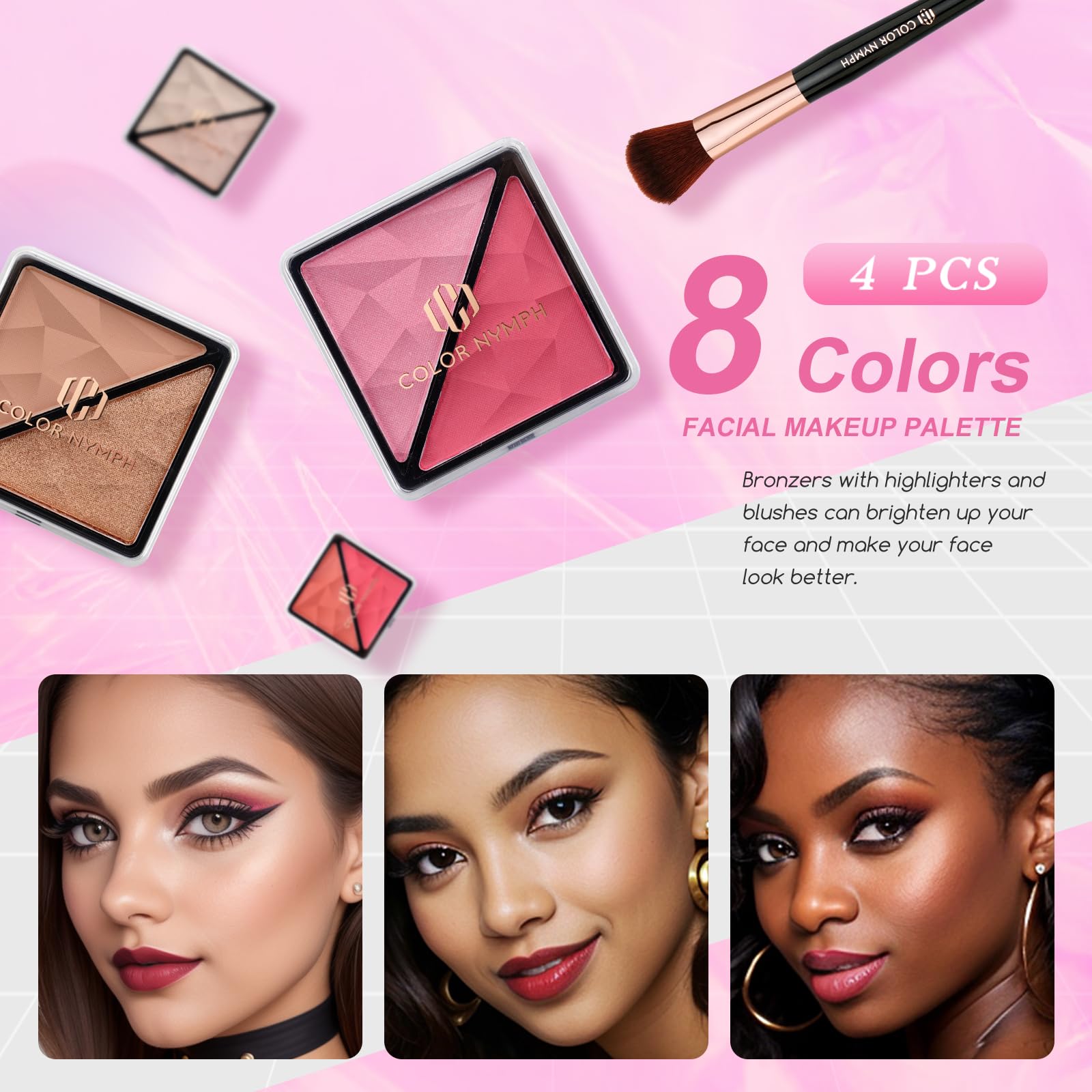 Color Nymph lipgloss set pink delivers shiny finishes for quick glam