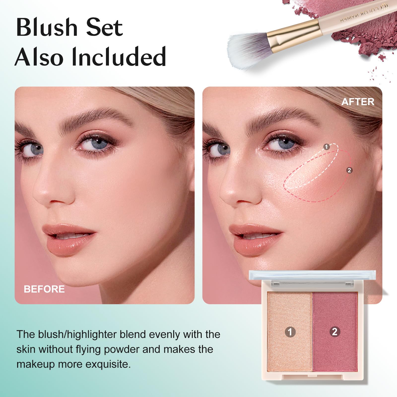 Color Nymph mascara wand enhances lash length and curl.