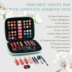 Color Nymph mint green reusable handbag front view for portable storage and on-the-go makeup
