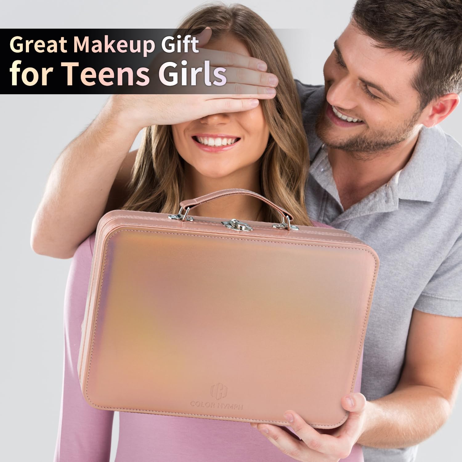 Color Nymph mirror travel case—compact reflection for quick makeup checks.