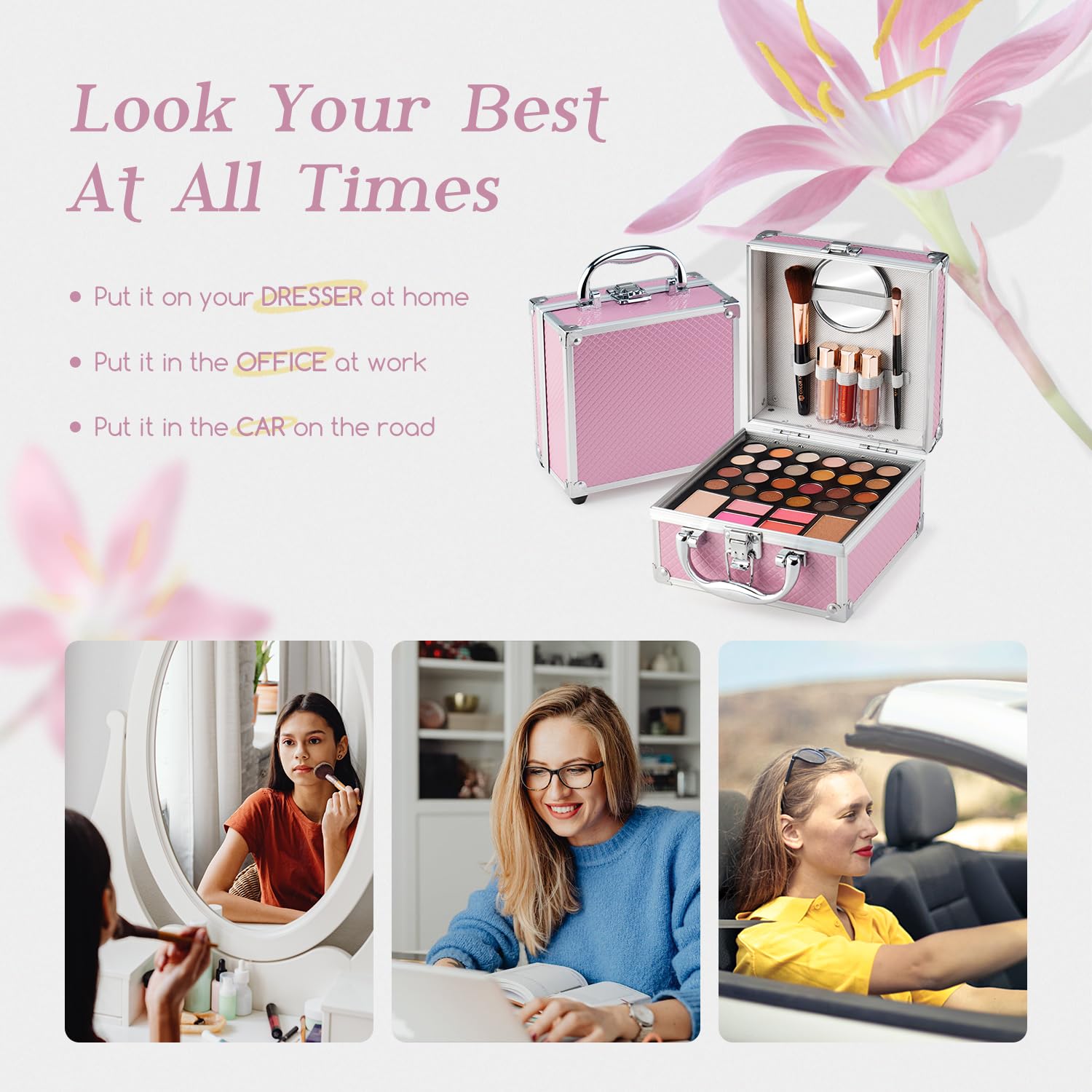 Color Nymph portable makeup kit slim-compact design ideal for travel