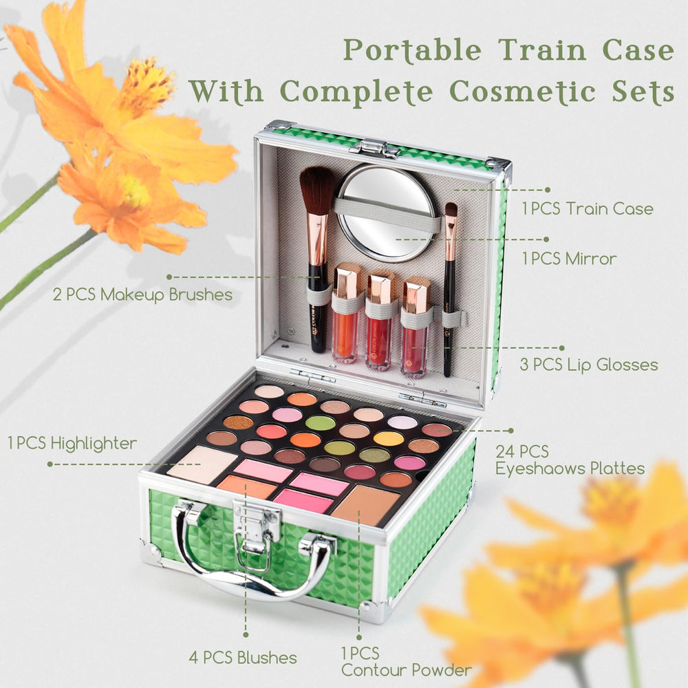 Color Nymph small train case for easy on-the-go touch-ups