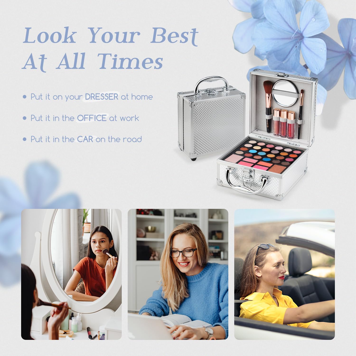 Color Nymph teens makeup on-the-go setup - compact, travel-ready beauty routine