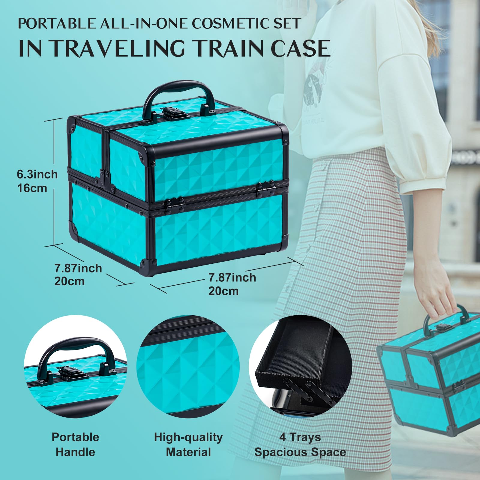 Color Nymph train case packaging emphasizing durable protection for travel