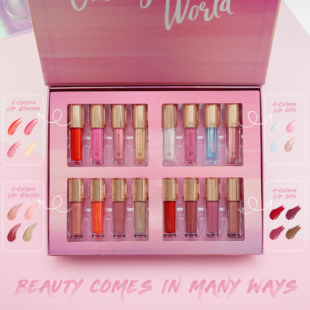 Color Nymph varied shades gloss set ready for day-to-night looks.