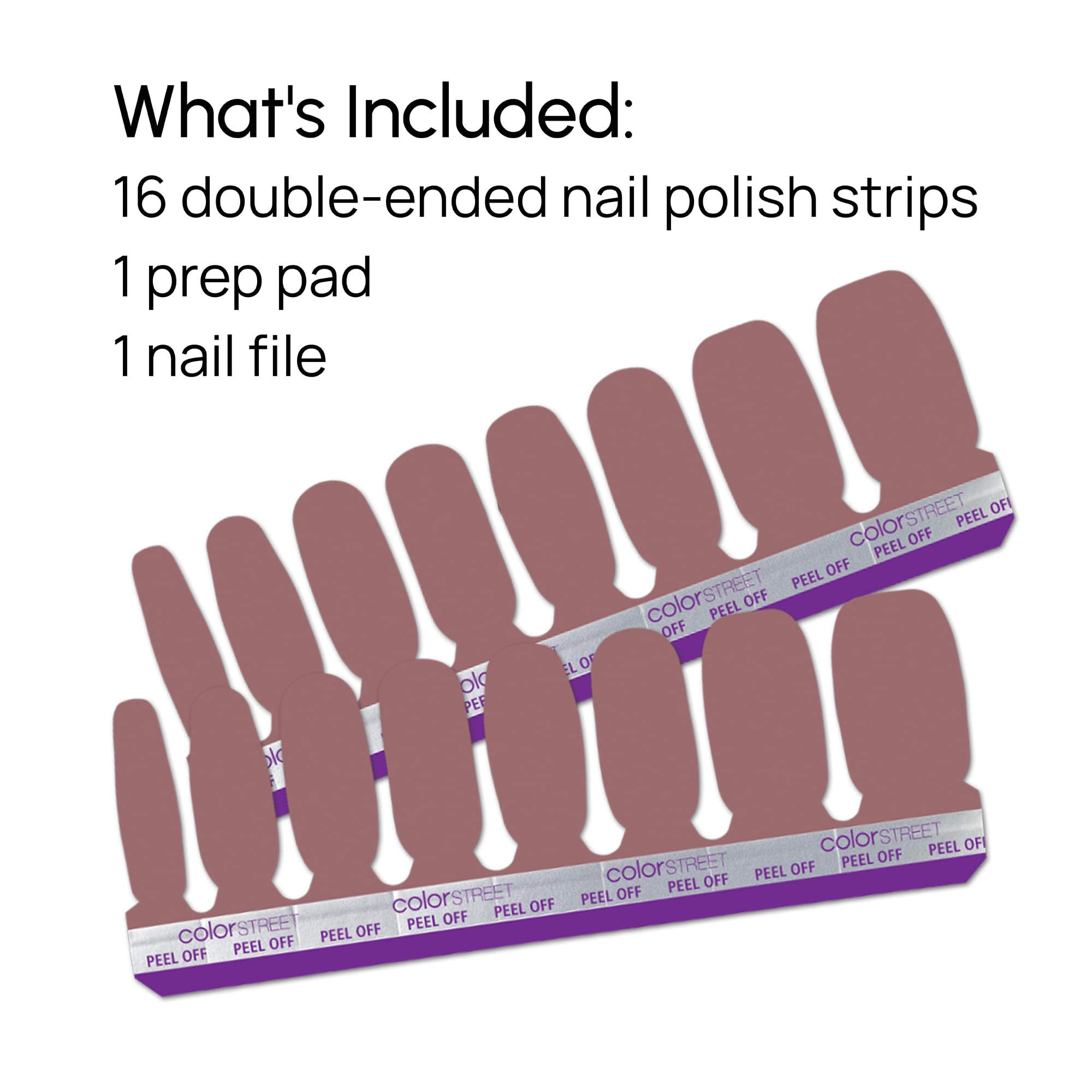 Color Street Macaron nail strips pack emphasizing USA-made real polish strips.