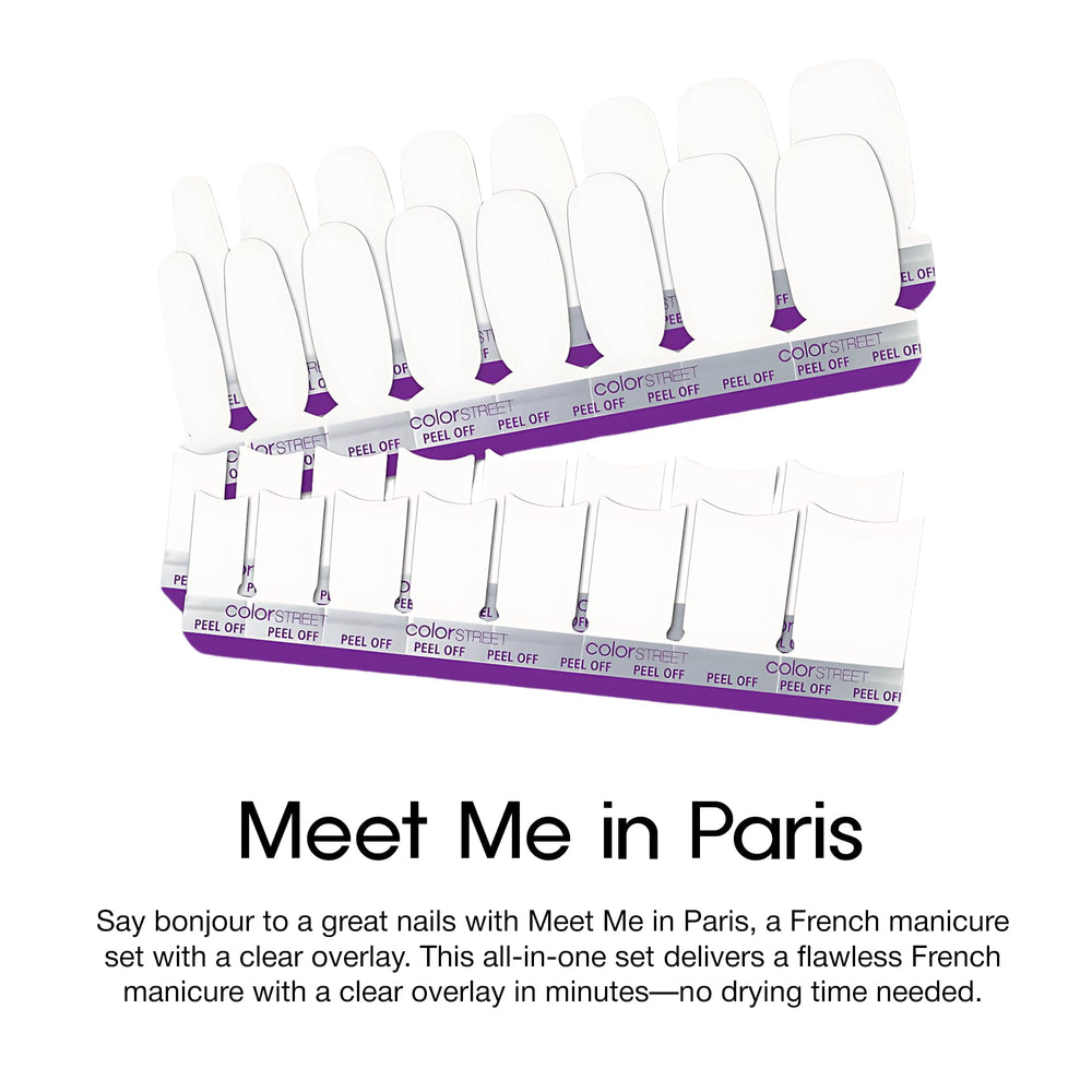 Color Street Meet Me in Paris 16 french tips pack for a fast DIY manicure