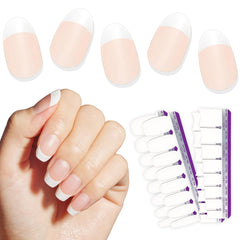 Color Street Meet Me in Paris creme tips closeup for a salon-style French finish