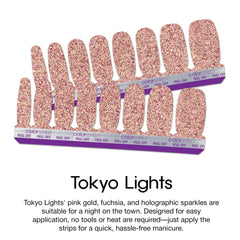 Color Street Tokyo Lights holographic sparkles elevate evening looks.