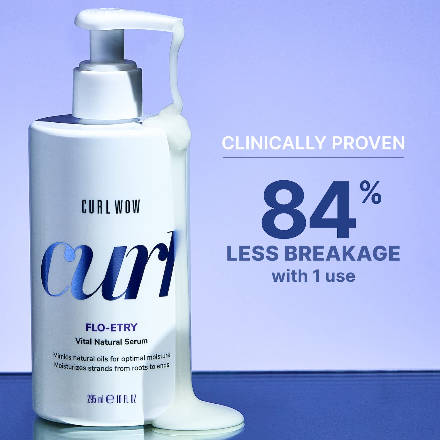 COLOR WOW applying serum to curly hair for frizz-free definition