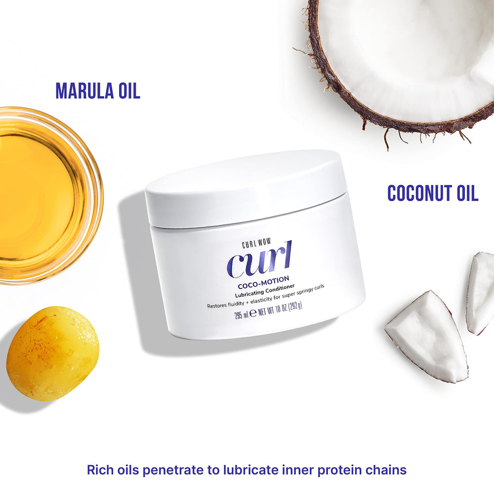 COLOR WOW coconut and marula oils ingredient visual for nourishing benefit