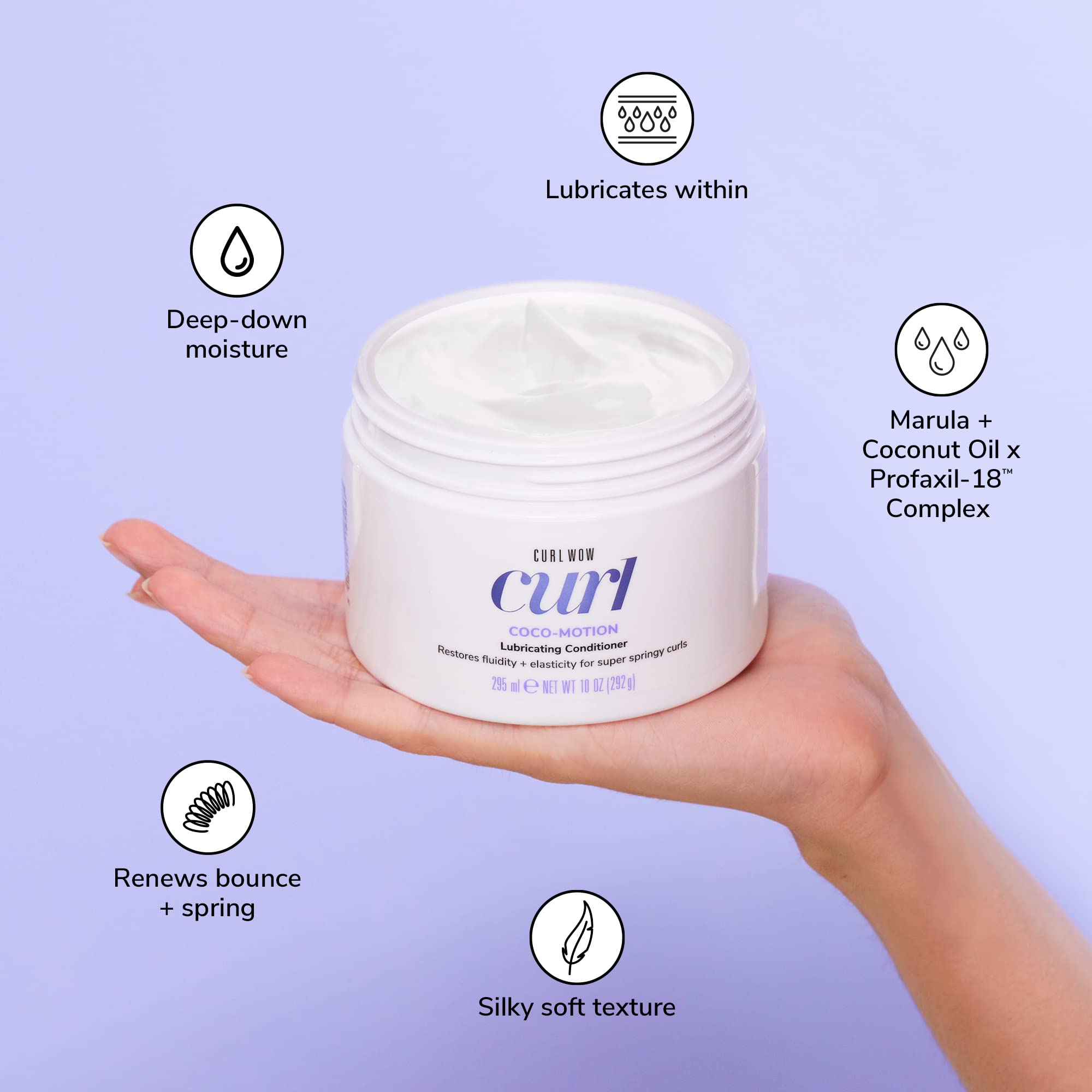 COLOR WOW pump dispensing conditioner for controlled, mess-free use