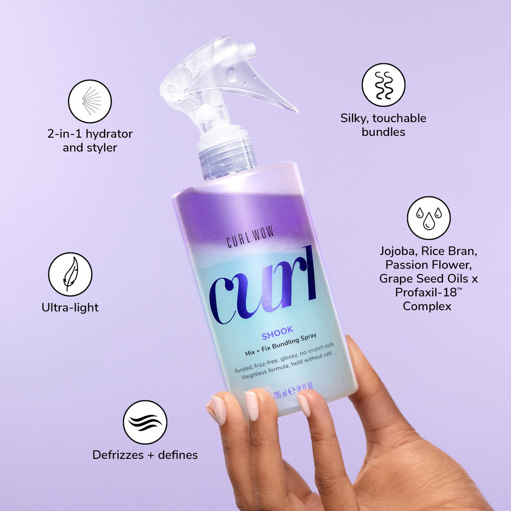 COLOR WOW bottle held in hand for size comparison and travel convenience