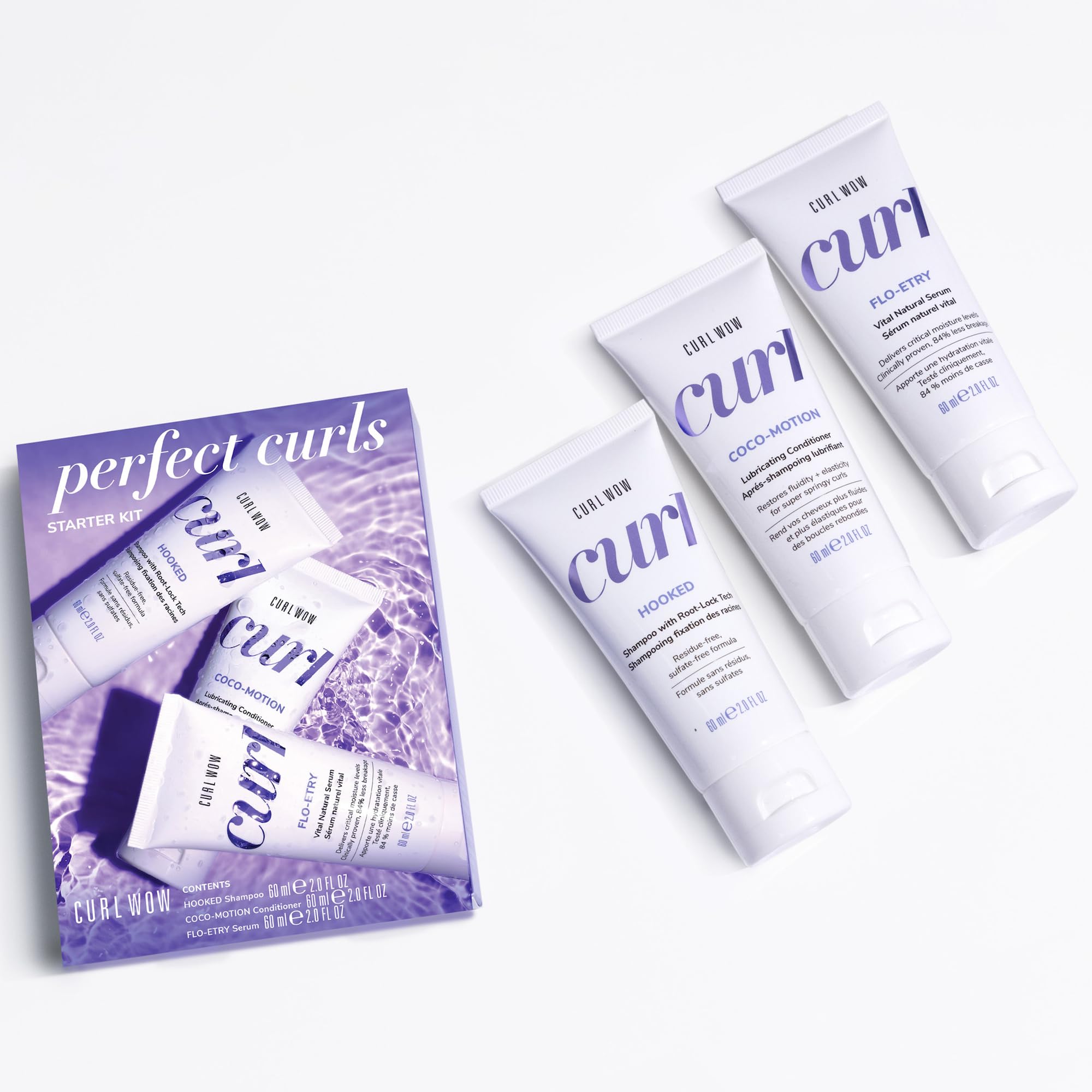 COLOR WOW starter kit front packaging shows travel sizes and benefits
