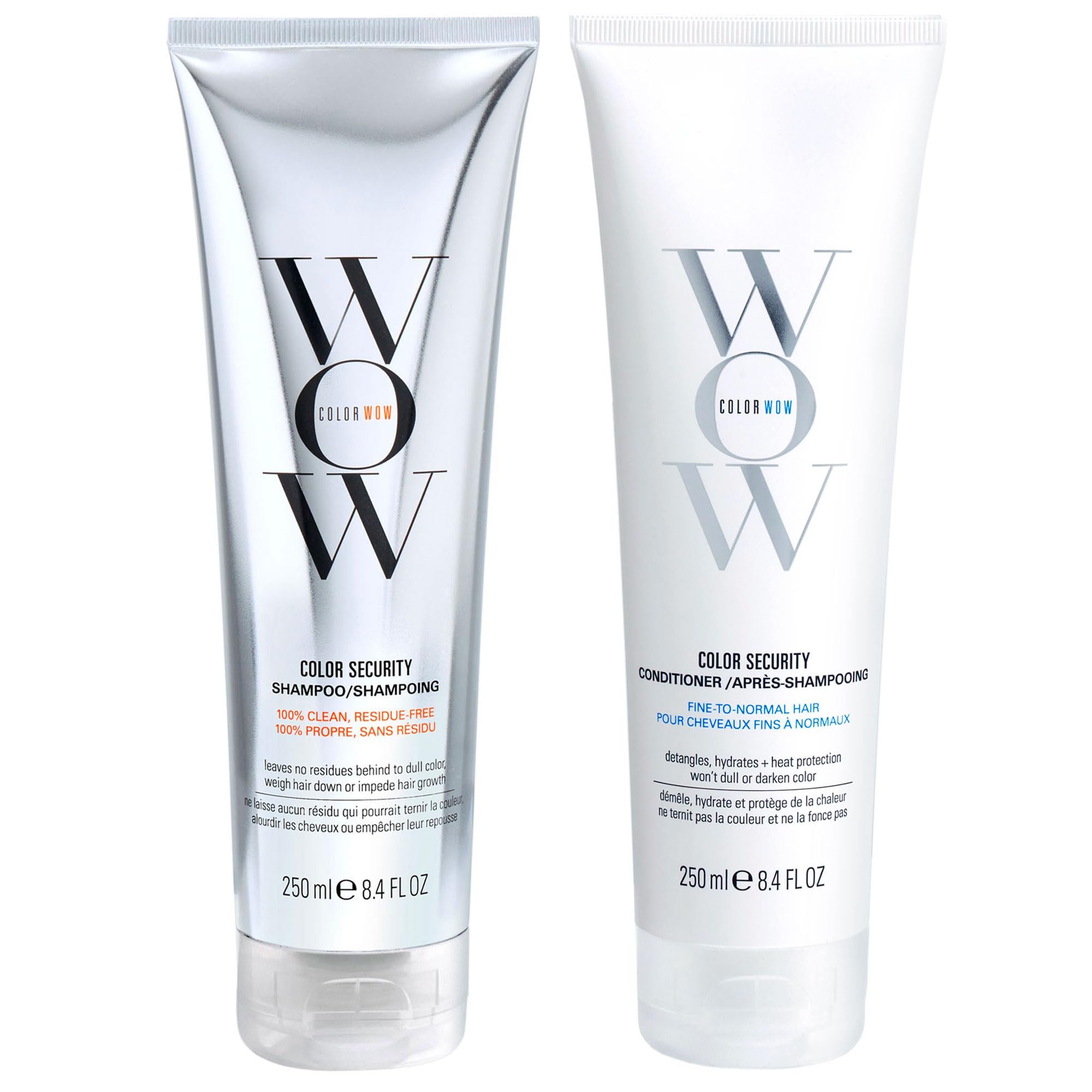 COLOR WOW front packaging of Dream Clean Duo showing both bottles and branding for easy identification and trust