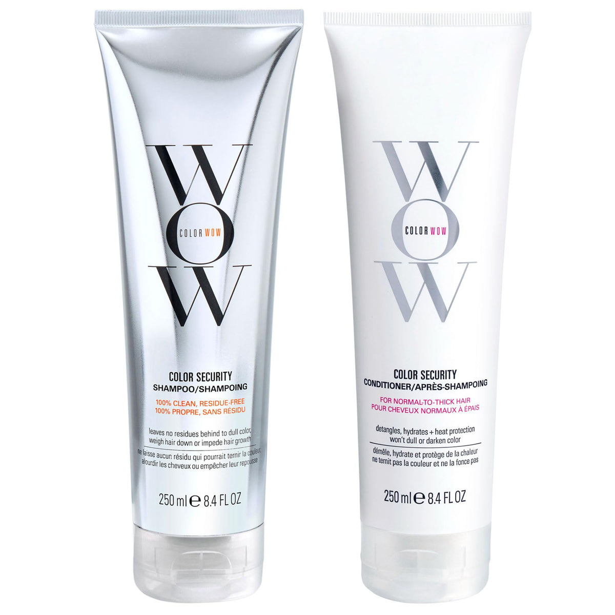 COLOR WOW front packaging showing duo and benefit of color protection