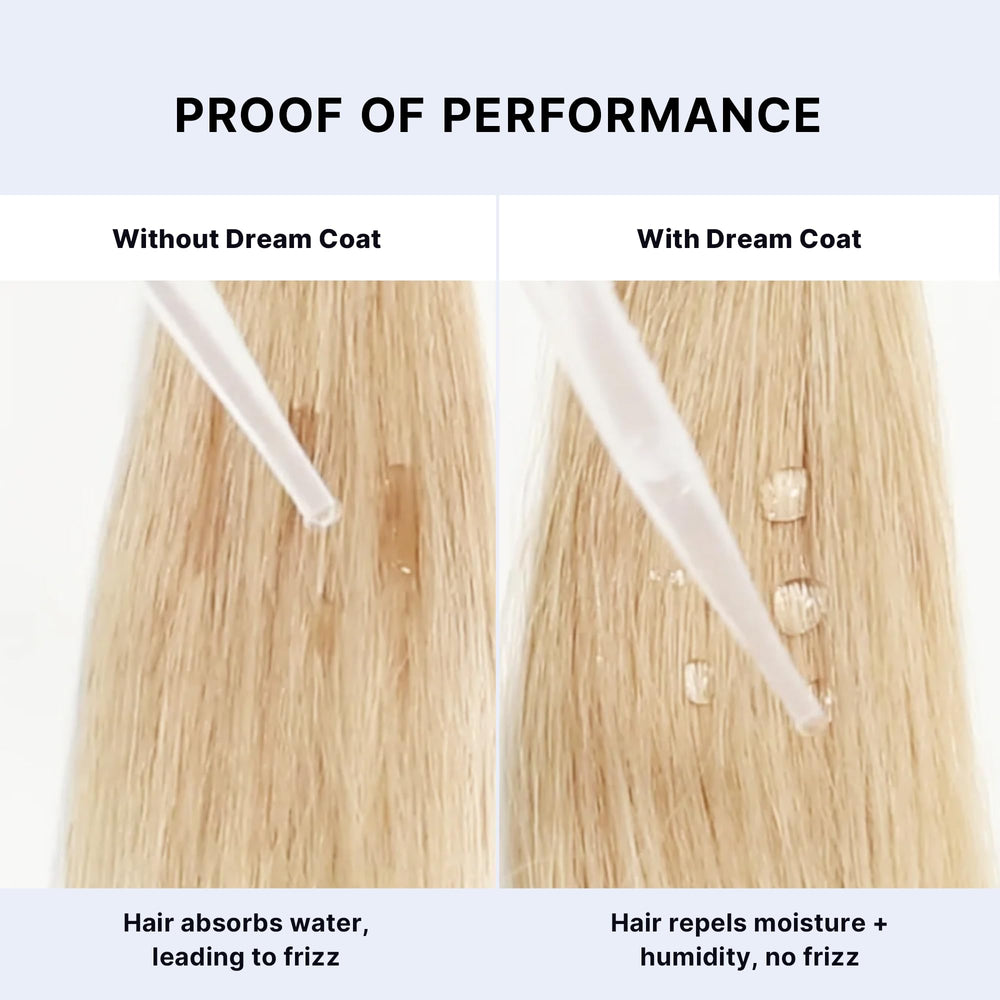 COLOR WOW mist demonstration producing an ultra-fine, non-greasy finish
