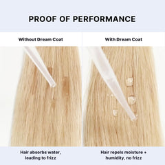 COLOR WOW Dream Coat applied during blow-dry, illustrates frizz control and styling ease