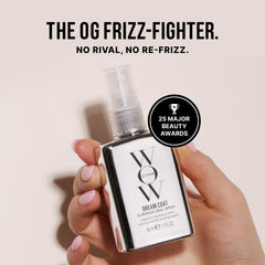 COLOR WOW Dream Coat spray action demonstrating mist application, shows even coverage benefit