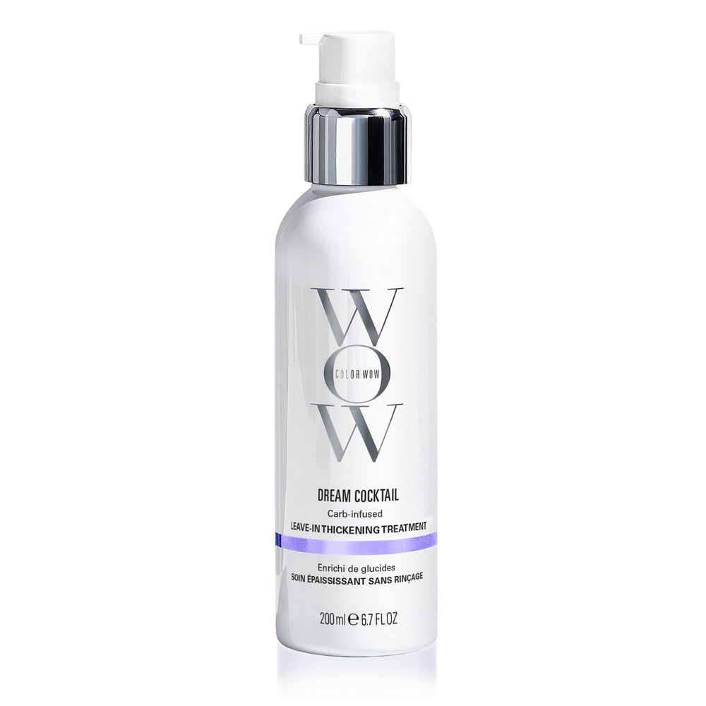 COLOR WOW front packaging showing bottle and branding, highlights volumizing benefit