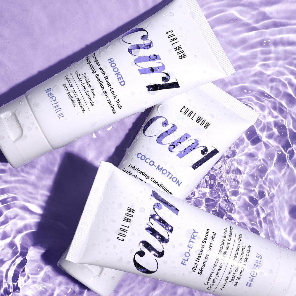 COLOR WOW Floetry serum drop dispensing to hydrate and reduce frizz