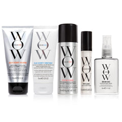 COLOR WOW clear pouch with travel kit visible for easy airport checks and convenience