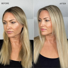 COLOR WOW application at roots demonstrating quick oil removal benefit