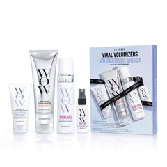 COLOR WOW kit front packaging showing shampoo conditioner and root lift for salon volume