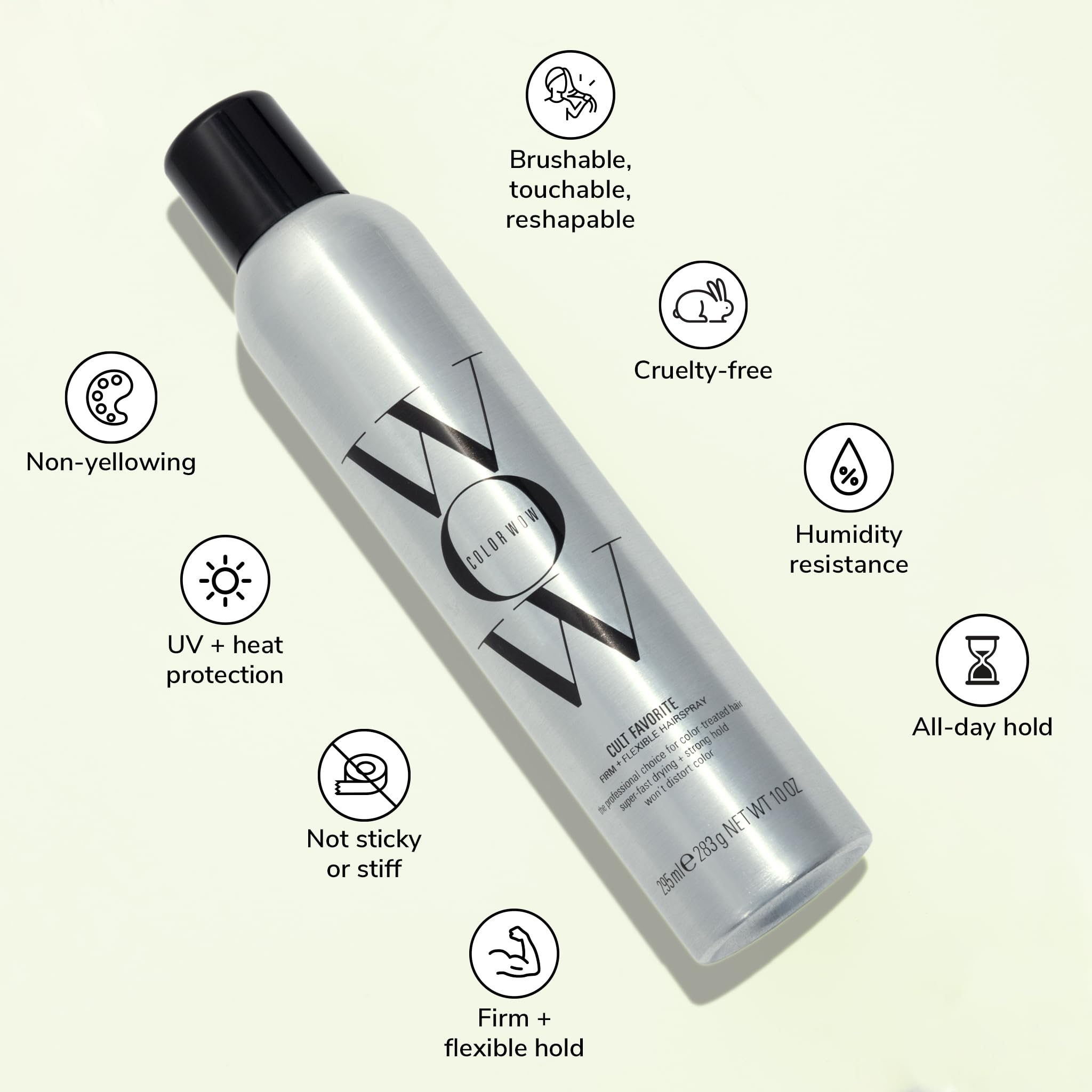COLOR WOW label close-up highlighting keratin, silk, and UV protection