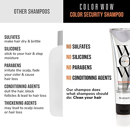 COLOR WOW lifestyle model with glossy hair showing visible shine and lightweight volume achieved