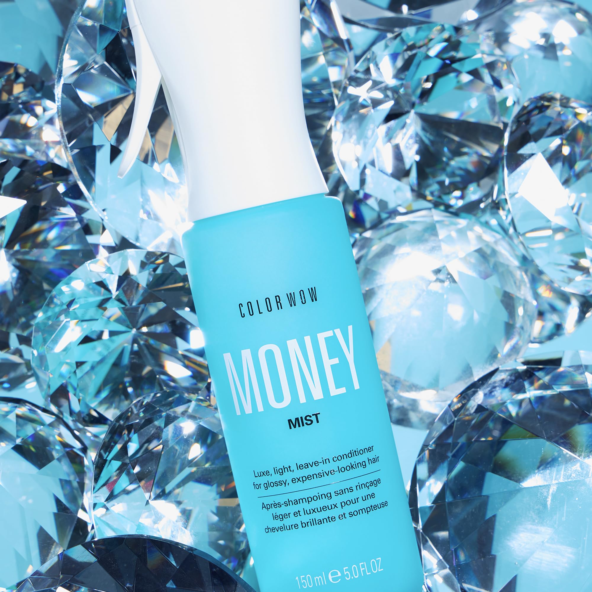 COLOR WOW Money Mist spray action demonstrating fine mist for even coverage benefit