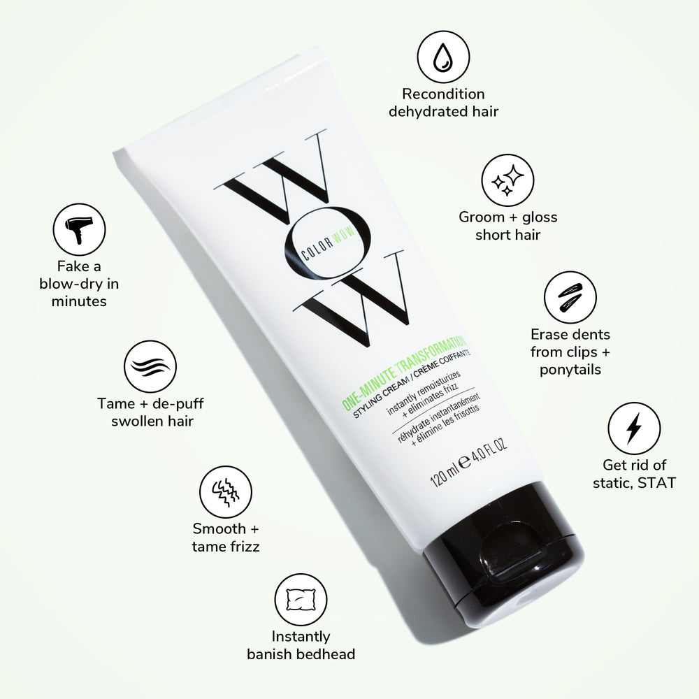 COLOR WOW cream texture closeup demonstrating fast absorption and non-greasy finish