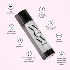 COLOR WOW pump dispensing clear serum texture illustrating lightweight, non-greasy finish