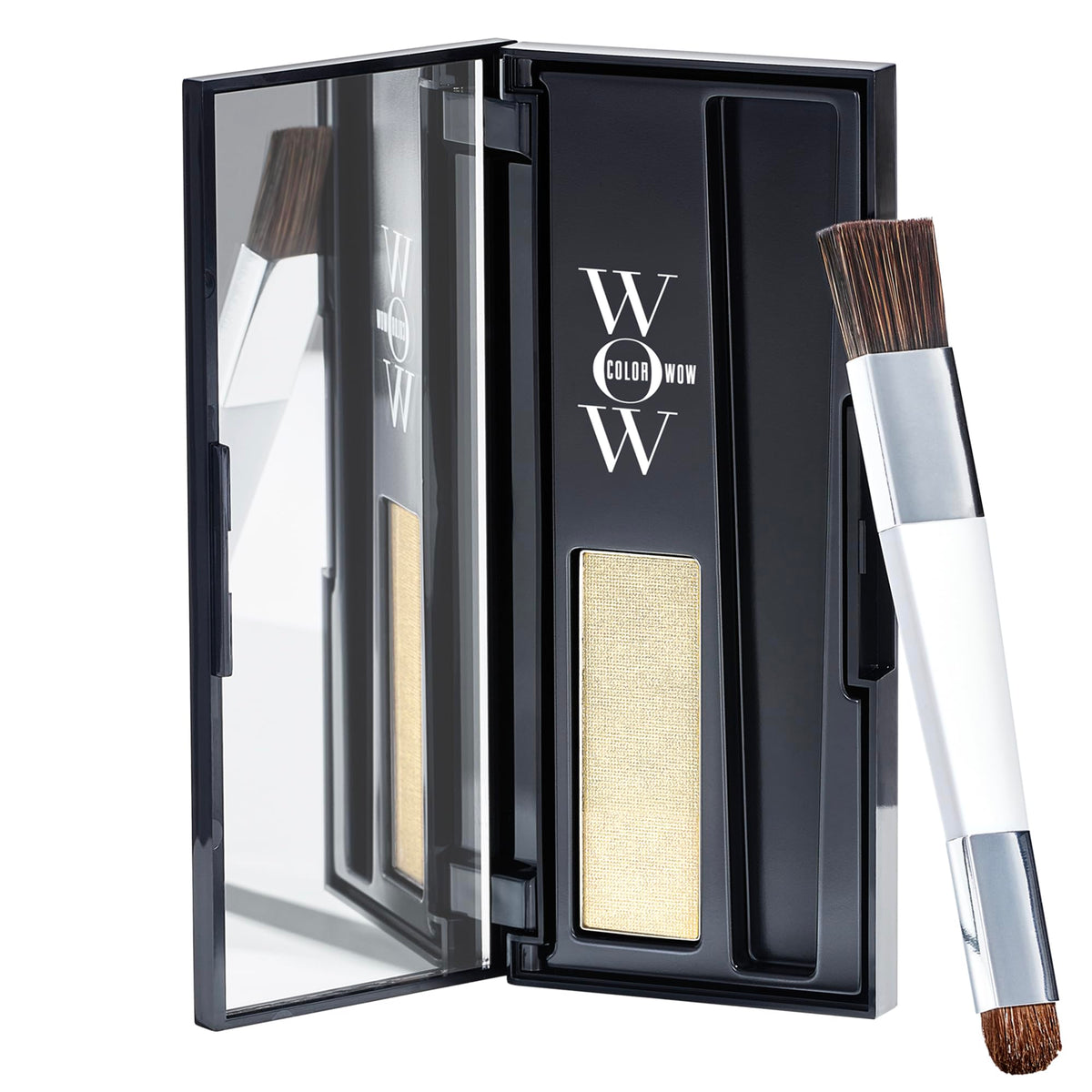 COLOR WOW front packaging showing compact powder and brush for instant coverage
