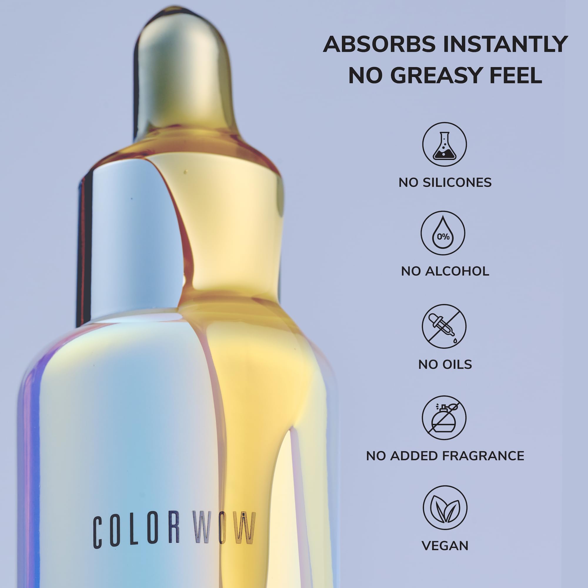 COLOR WOW bottle on bathroom shelf in routine setting, integrates into daily care