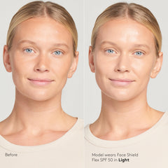 Colorescience being applied with fingertips to show easy blending benefit