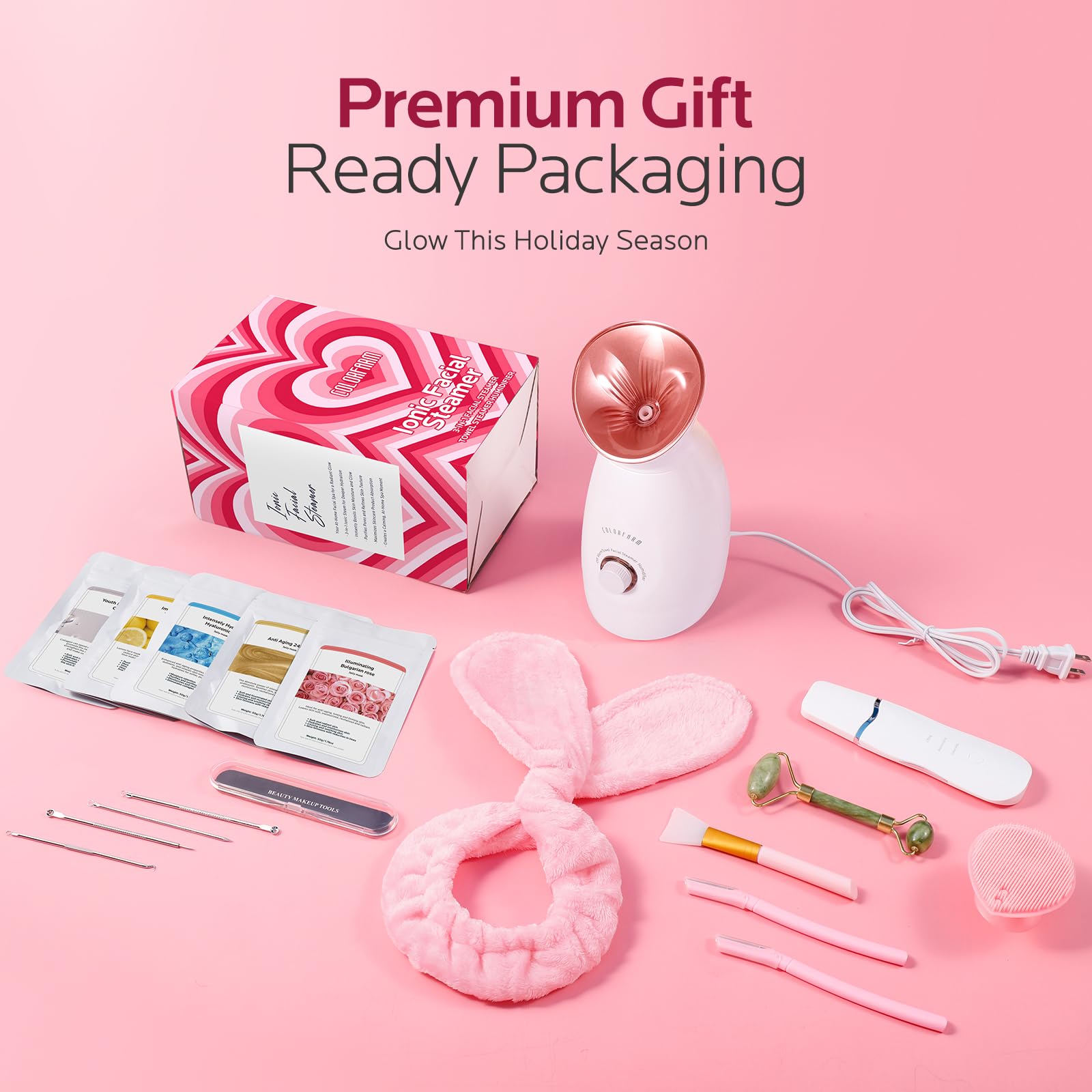 Colorfarm 3-in-1 spa kit tools displayed for a pampering home routine