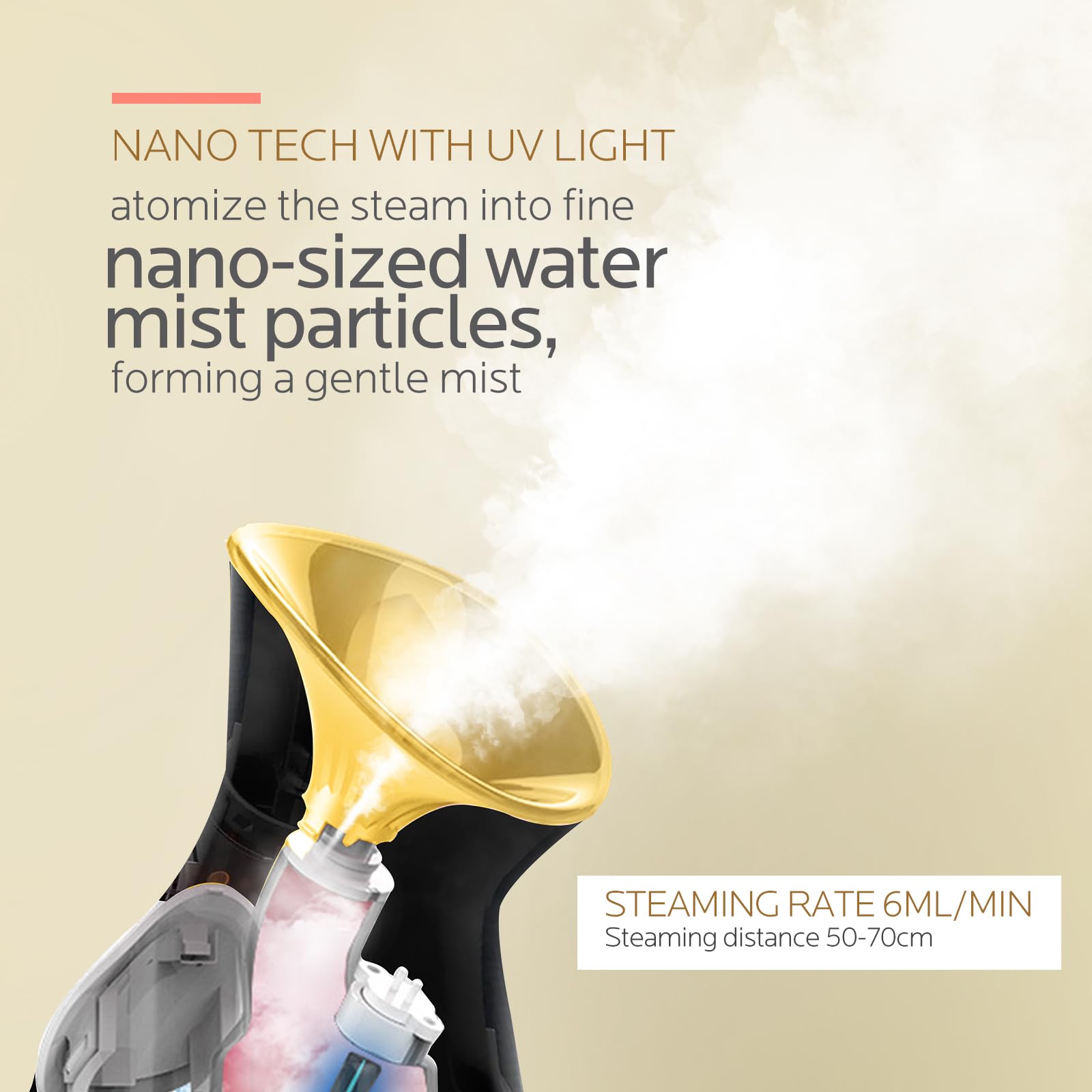 Colorfarm facial steamer nano-ionic mist provides ultra-fine particles for better absorption