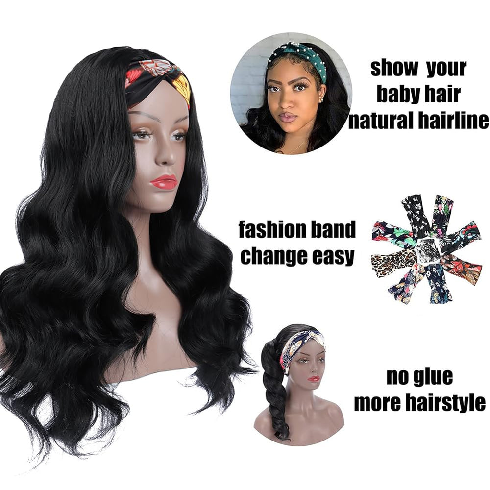 Colorful Queen elastic ice silk headband wig offers comfort for sensitive skin